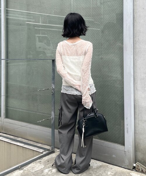 goocy（グーシー）の「イージーカーゴパンツ（その他パンツ・レディース・ブラック/チャコールグレー/カーキ/ホワイト・FREE）」の14枚目の写真