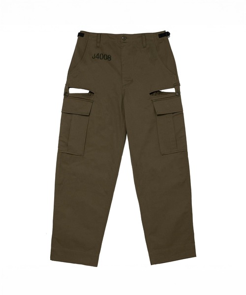 KOWGA（コウガ）の「SLIT MILITARY PANTS（カーゴパンツ・レディース・カーキ・M/S）」の3枚目の写真