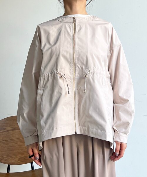 un dix cors（アンディコール）の「メモリータフタノーカラーブルゾン（ブルゾン・レディース・カーキ/ブラック/アイボリー・FREE）」の5枚目の写真