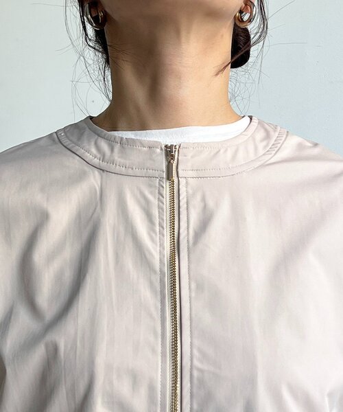 un dix cors（アンディコール）の「メモリータフタノーカラーブルゾン（ブルゾン・レディース・カーキ/ブラック/アイボリー・FREE）」の8枚目の写真