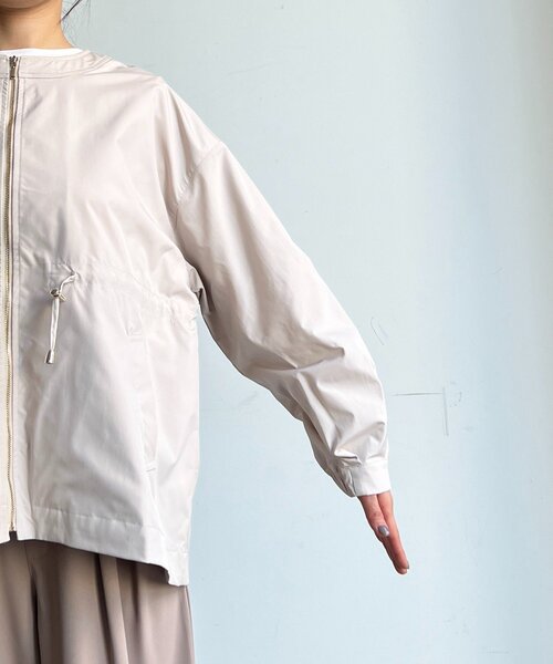 un dix cors（アンディコール）の「メモリータフタノーカラーブルゾン（ブルゾン・レディース・カーキ/ブラック/アイボリー・FREE）」の9枚目の写真