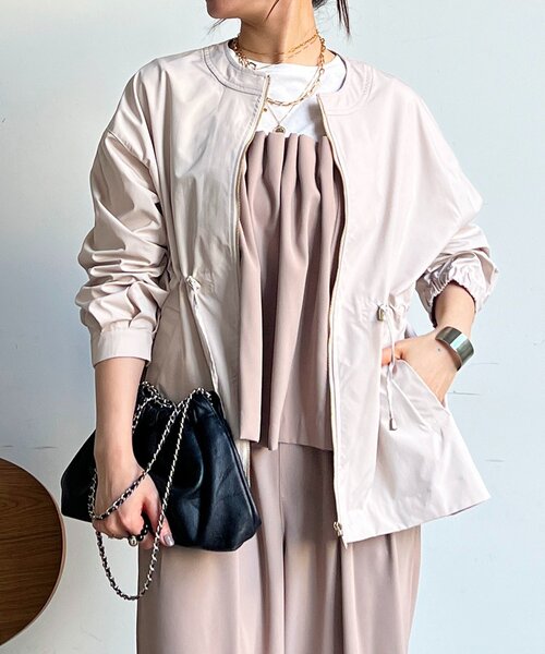 un dix cors（アンディコール）の「メモリータフタノーカラーブルゾン（ブルゾン・レディース・カーキ/ブラック/アイボリー・FREE）」の13枚目の写真