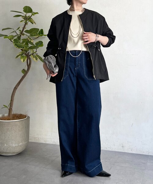 un dix cors（アンディコール）の「メモリータフタノーカラーブルゾン（ブルゾン・レディース・カーキ/ブラック/アイボリー・FREE）」の19枚目の写真