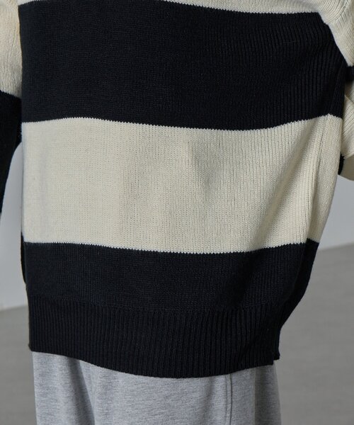 goocy(グーシー)の「バルキーボーダーラガーニット(ニット/セーター・レディース・ブラック/ブラウン・FREE)」の5枚目の写真