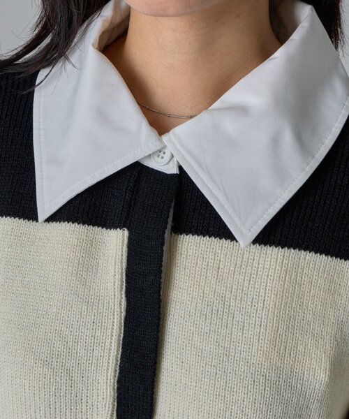 goocy(グーシー)の「バルキーボーダーラガーニット(ニット/セーター・レディース・ブラック/ブラウン・FREE)」の7枚目の写真