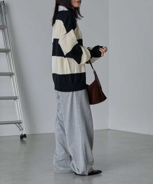 goocy(グーシー)の「バルキーボーダーラガーニット(ニット/セーター・レディース・ブラック/ブラウン・FREE)」の11枚目の写真