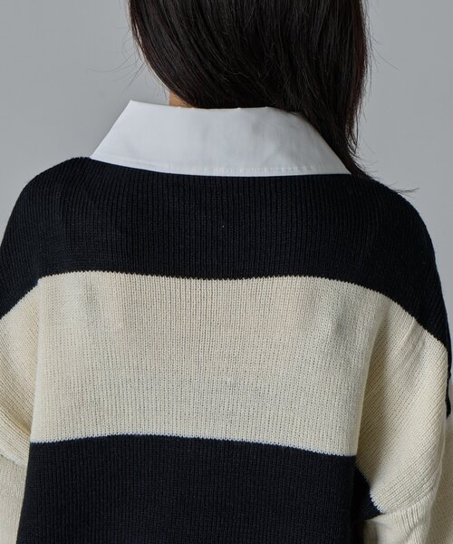 goocy(グーシー)の「バルキーボーダーラガーニット(ニット/セーター・レディース・ブラック/ブラウン・FREE)」の15枚目の写真