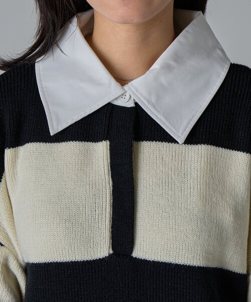 goocy(グーシー)の「バルキーボーダーラガーニット(ニット/セーター・レディース・ブラック/ブラウン・FREE)」の16枚目の写真
