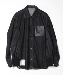 GEN_DAI（ゲンダイ）の「GEN_DAI/ゲンダイ/ULA デニムメッシュコンビSH（シャツ/ブラウス）」