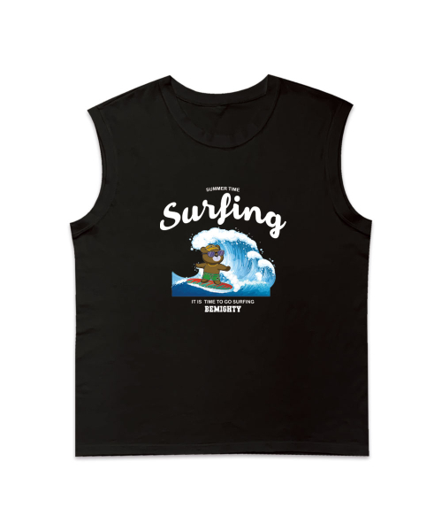 BEMIGHTY（ビーマイティー）の「サーフィンベアスリーブレスTシャツ[ホワイト]（Tシャツ/カットソー・メンズ・その他・LARGE/X-LARGE/XX-LARGE）」の3枚目の写真