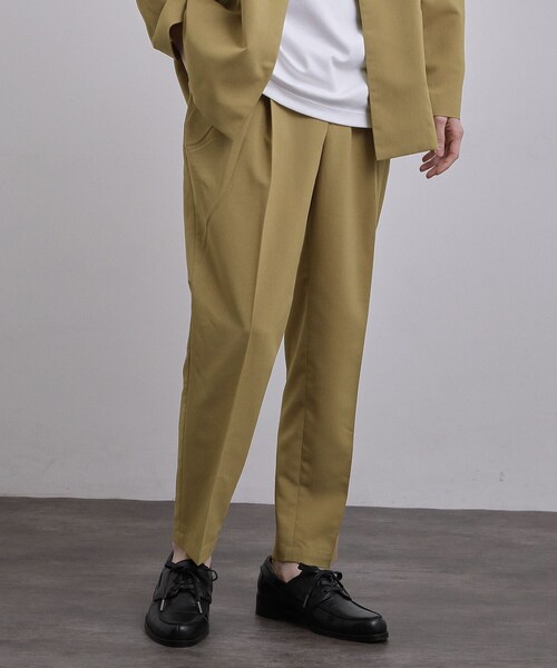 tk.TAKEO KIKUCHI（ティーケータケオキクチ）の「【上下2点セットアップ】AIRY DRY アソートセットアップ 吸水速乾/UVカット/マシーンウォッシャブル/ノーカラージャケット/シングルジャケット/ワイドテーパードパンツ（セットアップ・メンズ・ネイビー系/ブラック/ブラック系/ベージュ系/ネイビー/ベージュ・02/03/04/01）」の12枚目の写真