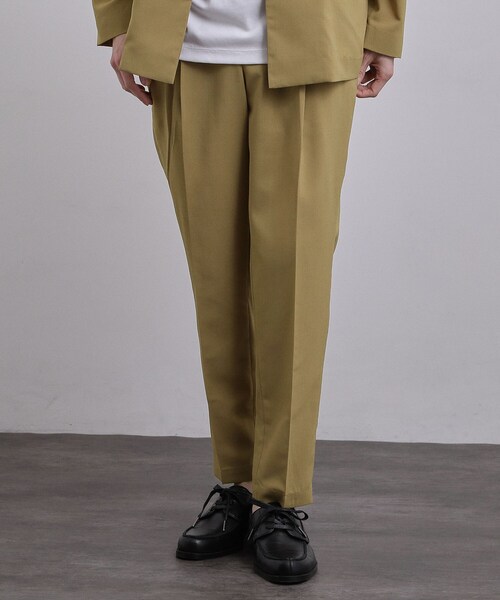 tk.TAKEO KIKUCHI（ティーケータケオキクチ）の「【上下2点セットアップ】AIRY DRY アソートセットアップ 吸水速乾/UVカット/マシーンウォッシャブル/ノーカラージャケット/シングルジャケット/ワイドテーパードパンツ（セットアップ・メンズ・ネイビー系/ブラック/ブラック系/ベージュ系/ネイビー/ベージュ・02/03/04/01）」の11枚目の写真