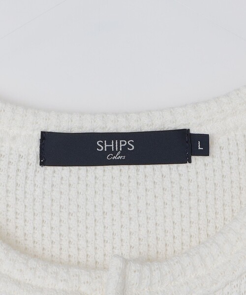 SHIPS Colors（シップス カラーズ）の「SHIPS Colors:ローゲージ カノコ ヘンリーネック Tシャツ◇（Tシャツ/カットソー・メンズ・ブラック/ライトホワイト・MEDIUM/LARGE/X-LARGE）」の9枚目の写真