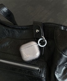 ammy. | 【 ammy. / エイミードット 】 ニュアンスカラー クリア AirPodsケース / カラビナ付き(ヘッドフォン/イヤホン)