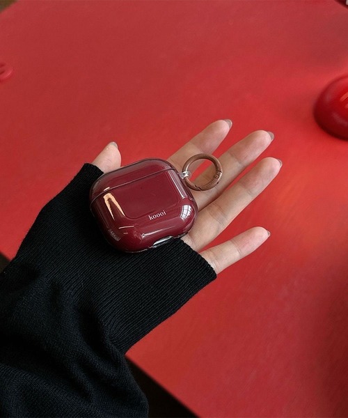 ammy.（エイミードット）の「【 ammy. / エイミードット 】 ニュアンスカラー クリア AirPodsケース / カラビナ付き（ヘッドフォン/イヤホン・レディース・グレー・A）」の2枚目の写真