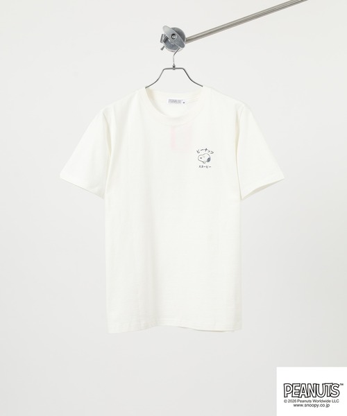 PEANUTS(ピーナッツ)の「PEANUTS スヌーピー柄プリント天竺Tシャツ 半袖(Tシャツ/カットソー・メンズ・ネイビー/オフホワイト・L/M/LL)」の11枚目の写真