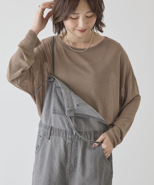 AMERICAN HOLIC(アメリカンホリック)の「シアーカラープルオーバー(Tシャツ/カットソー・レディース・オフホワイト/イエロー/モカ/ピンク・L/M)」の5枚目の写真