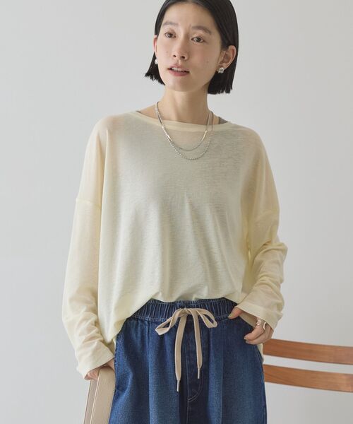 AMERICAN HOLIC(アメリカンホリック)の「シアーカラープルオーバー(Tシャツ/カットソー・レディース・オフホワイト/イエロー/モカ/ピンク・L/M)」の22枚目の写真