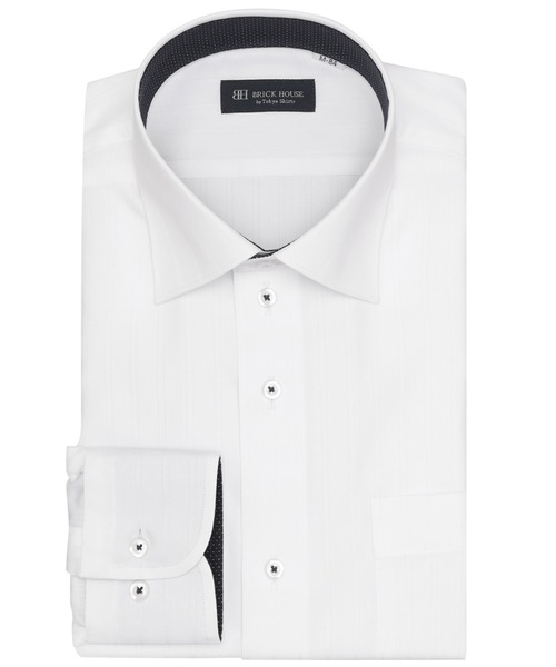TOKYO SHIRTS(トウキョウシャツ)の「【吸水速乾】 形態安定ノンアイロン ワイド 長袖ビジネスワイシャツ(ビジネスシャツ・メンズ・ホワイト・首回り41cm-裄丈82cm/首回り42cm-裄丈82cm/首回り41cm-裄丈86cm/首回り39cm-裄丈84cm/首回り39cm-裄丈80cm/首回り37cm-裄丈84cm/首回り37cm-裄丈80cm/首回り43cm-裄丈86cm/首回り43cm-裄丈82cm/首回り42cm-裄丈86cm)」の1枚目の写真