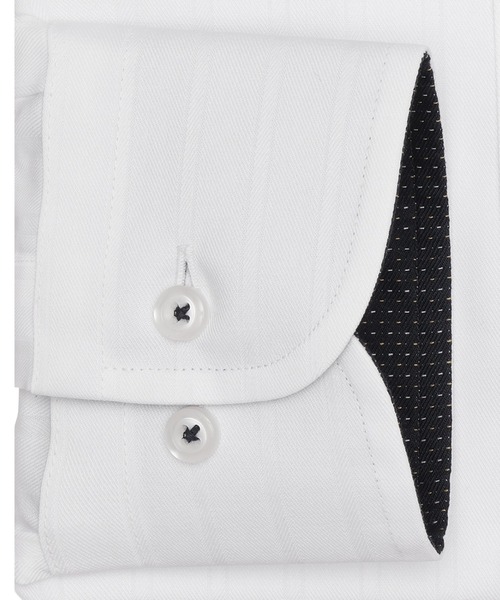 TOKYO SHIRTS(トウキョウシャツ)の「【吸水速乾】 形態安定ノンアイロン ワイド 長袖ビジネスワイシャツ(ビジネスシャツ・メンズ・ホワイト・首回り41cm-裄丈82cm/首回り42cm-裄丈82cm/首回り41cm-裄丈86cm/首回り39cm-裄丈84cm/首回り39cm-裄丈80cm/首回り37cm-裄丈84cm/首回り37cm-裄丈80cm/首回り43cm-裄丈86cm/首回り43cm-裄丈82cm/首回り42cm-裄丈86cm)」の3枚目の写真