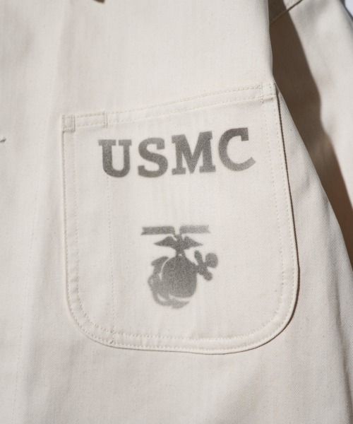 made in standard (メイドインスタンダード)の「MADE IN STANDARD メイドインスタンダード / USMC 40S P41 UTILITY JACKET(ミリタリージャケット・メンズ・ナチュラル/セージグリーン/ブラック・MEDIUM/LARGE)」の9枚目の写真