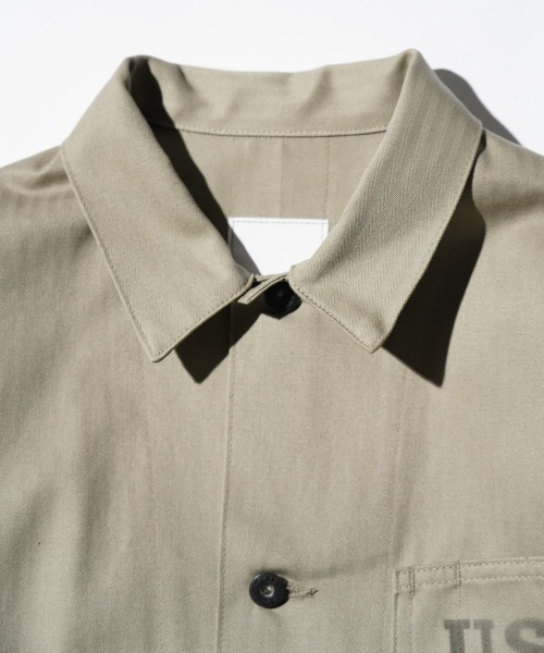 made in standard (メイドインスタンダード)の「MADE IN STANDARD メイドインスタンダード / USMC 40S P41 UTILITY JACKET(ミリタリージャケット・メンズ・ナチュラル/セージグリーン/ブラック・MEDIUM/LARGE)」の16枚目の写真