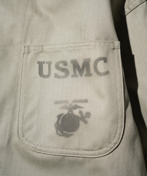 made in standard (メイドインスタンダード)の「MADE IN STANDARD メイドインスタンダード / USMC 40S P41 UTILITY JACKET(ミリタリージャケット・メンズ・ナチュラル/セージグリーン/ブラック・MEDIUM/LARGE)」の18枚目の写真