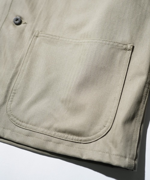 made in standard (メイドインスタンダード)の「MADE IN STANDARD メイドインスタンダード / USMC 40S P41 UTILITY JACKET(ミリタリージャケット・メンズ・ナチュラル/セージグリーン/ブラック・MEDIUM/LARGE)」の21枚目の写真