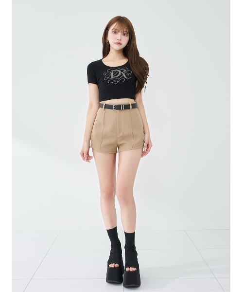 Darich(ダーリッチ)の「バロックDRビジューコンパクトTシャツ(Tシャツ/カットソー・レディース・グレー/ブラック/ホワイト・FREE)」の6枚目の写真