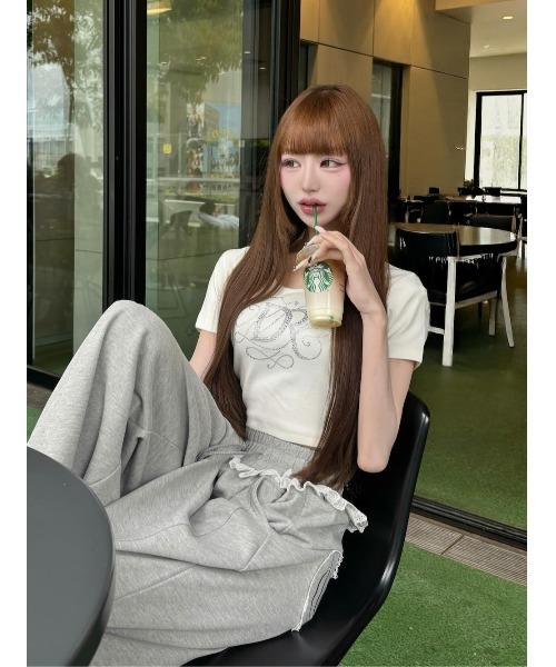 Darich(ダーリッチ)の「バロックDRビジューコンパクトTシャツ(Tシャツ/カットソー・レディース・グレー/ブラック/ホワイト・FREE)」の16枚目の写真