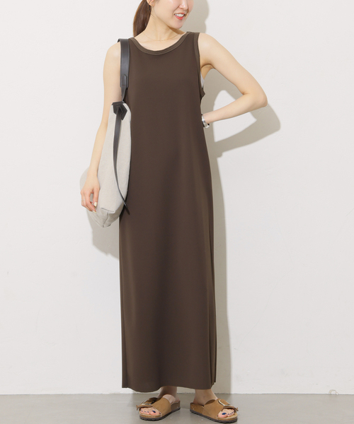 JOURNAL STANDARD relume（ジャーナルスタンダード　レリューム）の「《追加》カットジャージーワンピース（ワンピース・レディース・ブラック/ブラウン・FREE）」の2枚目の写真