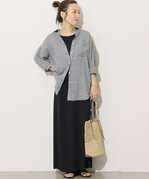 JOURNAL STANDARD relume（ジャーナルスタンダード　レリューム）の「《追加》カットジャージーワンピース（ワンピース・レディース・ブラック/ブラウン・FREE）」の7枚目の写真