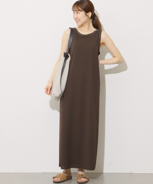 JOURNAL STANDARD relume（ジャーナルスタンダード　レリューム）の「《追加》カットジャージーワンピース（ワンピース・レディース・ブラック/ブラウン・FREE）」の9枚目の写真