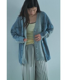 marjour | LAYERED DENIM KNIT CARDIGAN(カーディガン/ボレロ)