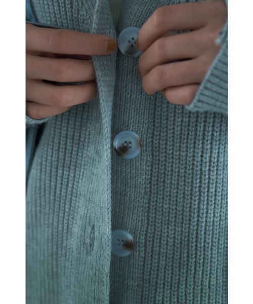 marjour（マージュール）の「LAYERED DENIM KNIT CARDIGAN（カーディガン/ボレロ・レディース・ブラック/グレー・M）」の13枚目の写真