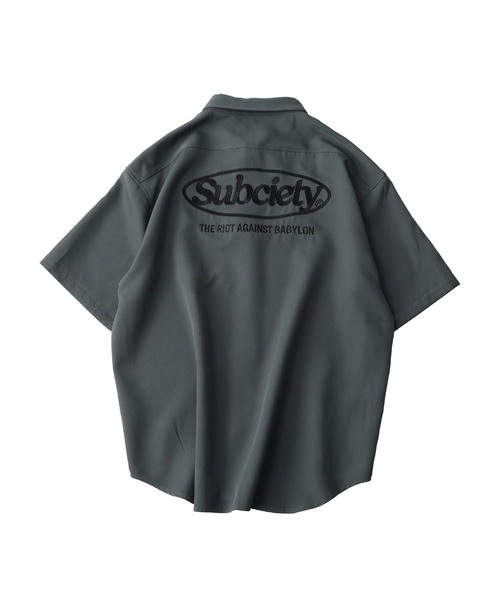 Subciety（サブサエティ）の「Embroidery oval logo shirt（シャツ/ブラウス・メンズ・ホワイト/ブルー/チャコール/ブラック・MEDIUM/SMALL/X-LARGE/LARGE）」の8枚目の写真