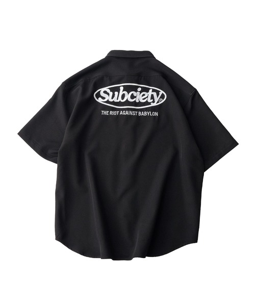 Subciety（サブサエティ）の「Embroidery oval logo shirt（シャツ/ブラウス・メンズ・ホワイト/ブルー/チャコール/ブラック・MEDIUM/SMALL/X-LARGE/LARGE）」の7枚目の写真