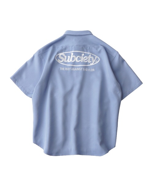Subciety（サブサエティ）の「Embroidery oval logo shirt（シャツ/ブラウス・メンズ・ホワイト/ブルー/チャコール/ブラック・MEDIUM/SMALL/X-LARGE/LARGE）」の9枚目の写真