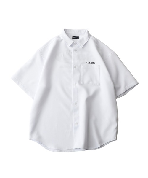 Subciety（サブサエティ）の「Embroidery oval logo shirt（シャツ/ブラウス・メンズ・ホワイト/ブルー/チャコール/ブラック・MEDIUM/SMALL/X-LARGE/LARGE）」の6枚目の写真