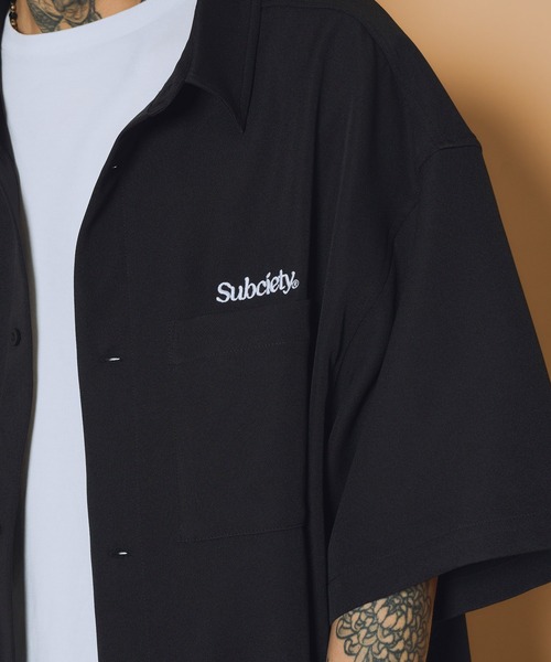 Subciety（サブサエティ）の「Embroidery oval logo shirt（シャツ/ブラウス・メンズ・ホワイト/ブルー/チャコール/ブラック・MEDIUM/SMALL/X-LARGE/LARGE）」の18枚目の写真