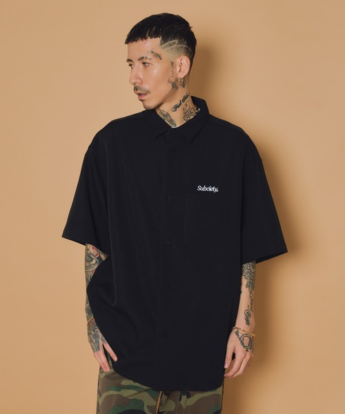 Subciety（サブサエティ）の「Embroidery oval logo shirt（シャツ/ブラウス・メンズ・ホワイト/ブルー/チャコール/ブラック・MEDIUM/SMALL/X-LARGE/LARGE）」の15枚目の写真