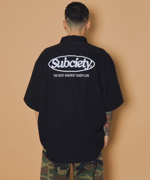 Subciety（サブサエティ）の「Embroidery oval logo shirt（シャツ/ブラウス・メンズ・ホワイト/ブルー/チャコール/ブラック・MEDIUM/SMALL/X-LARGE/LARGE）」の16枚目の写真