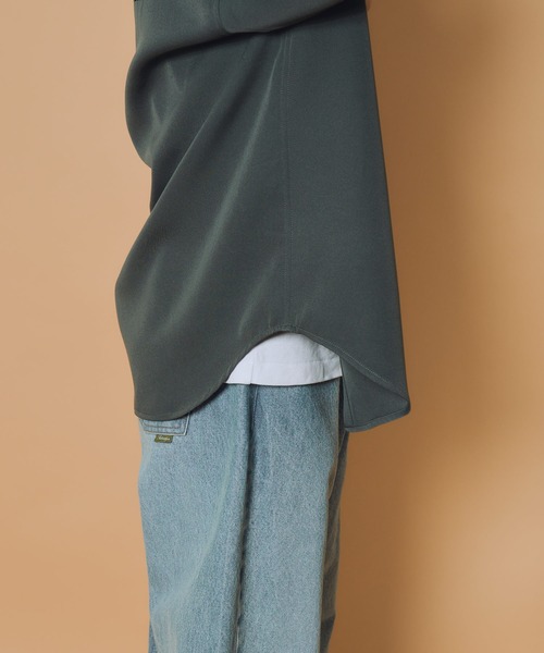 Subciety（サブサエティ）の「Embroidery oval logo shirt（シャツ/ブラウス・メンズ・ホワイト/ブルー/チャコール/ブラック・MEDIUM/SMALL/X-LARGE/LARGE）」の22枚目の写真