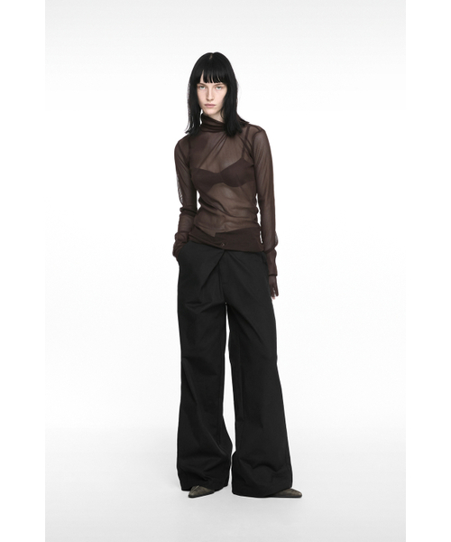 NACHE（ナチェ）の「FOLDED WIDE PANTS (UNISEX) BLACK（その他パンツ・レディース・その他・2）」の2枚目の写真