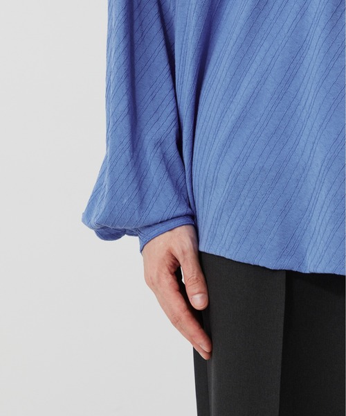 PUBLIC TOKYO（パブリックトウキョウ）の「【P.T】High-gauge jacquard Pk Shirts /ウォッシャブル/コットン100%/夏服/伸縮性/日本製（シャツ/ブラウス・メンズ・サックスブルー/ダークグレー/セージグリーン・S/M）」の13枚目の写真