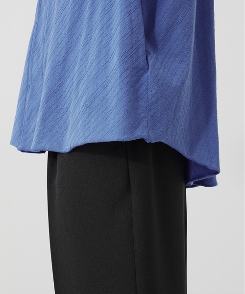 PUBLIC TOKYO（パブリックトウキョウ）の「【P.T】High-gauge jacquard Pk Shirts /ウォッシャブル/コットン100%/夏服/伸縮性/日本製（シャツ/ブラウス・メンズ・サックスブルー/ダークグレー/セージグリーン・S/M）」の14枚目の写真