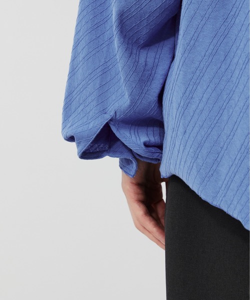 PUBLIC TOKYO（パブリックトウキョウ）の「【P.T】High-gauge jacquard Pk Shirts /ウォッシャブル/コットン100%/夏服/伸縮性/日本製（シャツ/ブラウス・メンズ・サックスブルー/ダークグレー/セージグリーン・S/M）」の16枚目の写真