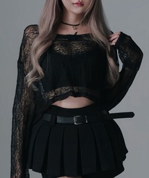 Diable baiser（ディアブルベーゼ）の「短丈ゆるシアートップス（Tシャツ/カットソー）」