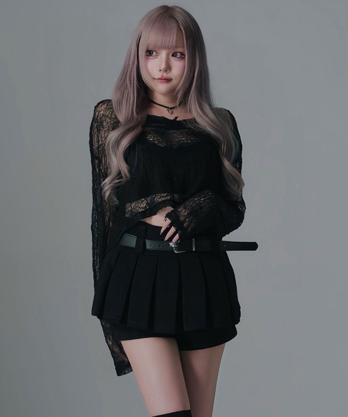 Diable baiser（ディアブルベーゼ）の「短丈ゆるシアートップス（Tシャツ/カットソー・レディース・ホワイト/ブラック・FREE）」の17枚目の写真