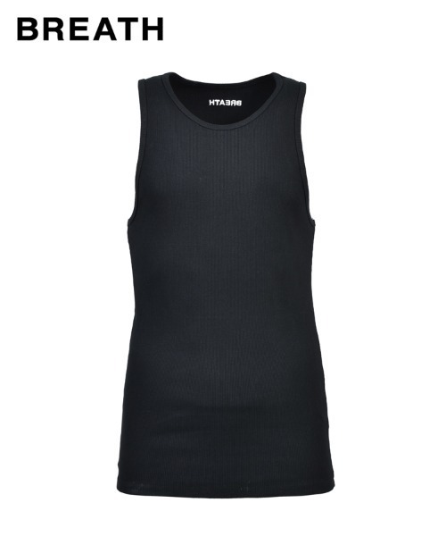STYLISE（スタイライズ）の「【BREATH】LOGO RIB TANK TOP / ブラック [BR26SS-C5011]（タンクトップ・メンズ・ブラック・L/M）」の2枚目の写真